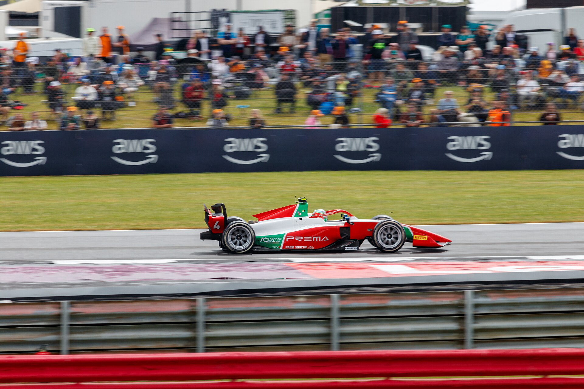 Archiv: Andrea Kimi Antonelli in der Formel 2, Silverstone 2024.